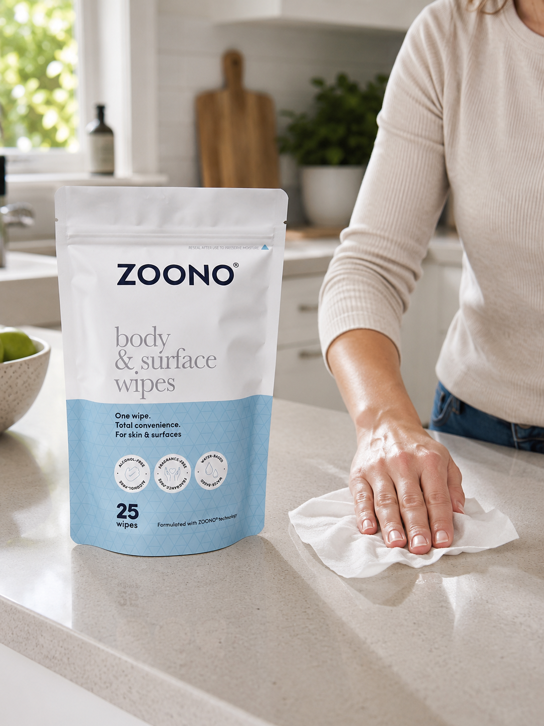 Zoono Body and Surface Wipes (25 pack)